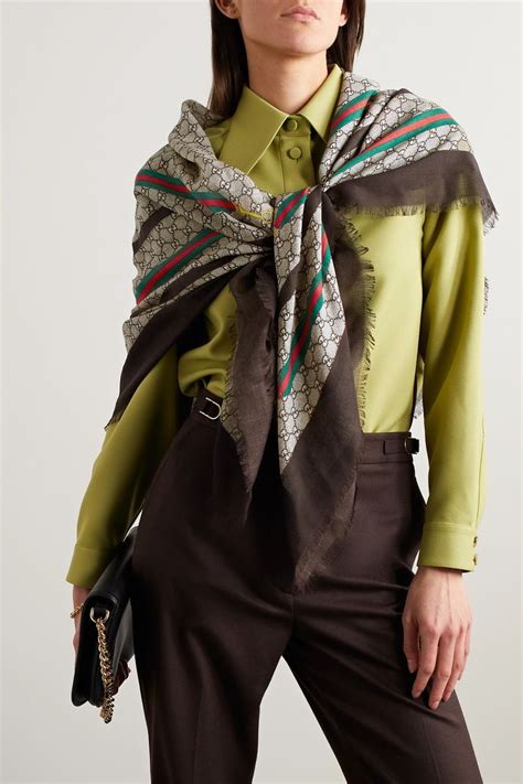 gucci novo wrap|Gucci frayed scarf.